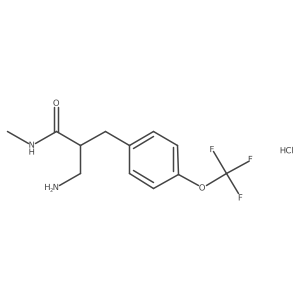 3-amino-N-methyl-2-{[4-(trifluoromethoxy)phenyl]methyl}propanamide hydrochloride Structure