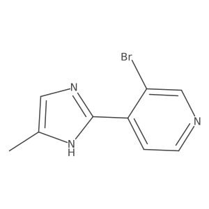 3-Bromo-4-(5-methyl-2-imidazolyl)pyridine结构式