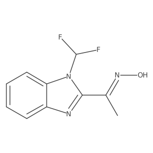 1-[1-(Difluoromethyl)benzimidazol-2-yl]-1-(hydroxyimino)ethane结构式