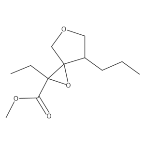Methyl 2-ethyl-7-propyl-1,5-dioxaspiro[2.4]heptane-2-carboxylate结构式