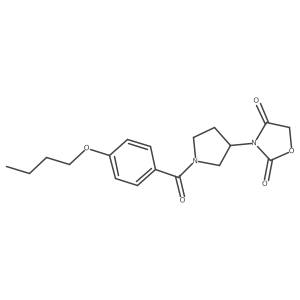3-(1-(4-Butoxybenzoyl)pyrrolidin-3-yl)oxazolidine-2,4-dione结构式