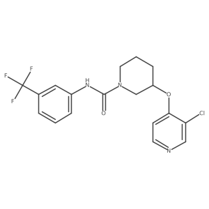 3-((3-chloropyridin-4-yl)oxy)-N-(3-(trifluoromethyl)phenyl)piperidine-1-carboxamide结构式