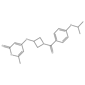 4-((1-(4-isopropoxybenzoyl)azetidin-3-yl)oxy)-6-methyl-2H-pyran-2-one结构式