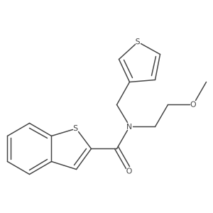 N-(2-methoxyethyl)-N-(thiophen-3-ylmethyl)benzo[b]thiophene-2-carboxamide Structure