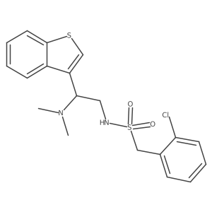 N-(2-(benzo[b]thiophen-3-yl)-2-(dimethylamino)ethyl)-1-(2-chlorophenyl)methanesulfonamide Structure