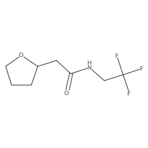 2-(tetrahydrofuran-2-yl)-N-(2,2,2-trifluoroethyl)acetamide结构式