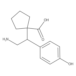 1-[2-Amino-1-(4-hydroxyphenyl)ethyl]cyclopentane-1-carboxylic acid结构式