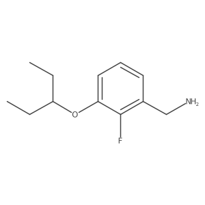 (2-Fluoro-3-(pentan-3-yloxy)phenyl)methanamine结构式
