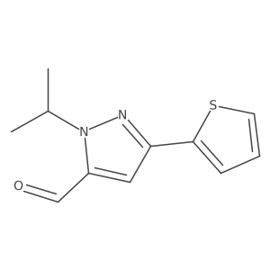 1-isopropyl-3-(thiophen-2-yl)-1H-pyrazole-5-carbaldehyde结构式