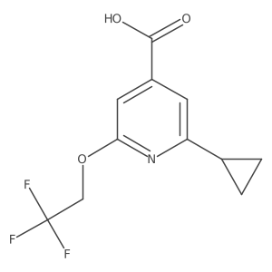 2-Cyclopropyl-6-(2,2,2-trifluoroethoxy)isonicotinic acid结构式