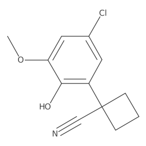 1-(5-Chloro-2-hydroxy-3-methoxyphenyl)cyclobutane-1-carbonitrile Structure