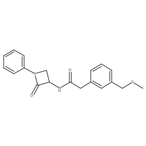2-[3-(methoxymethyl)phenyl]-N-(2-oxo-1-phenylazetidin-3-yl)acetamide结构式
