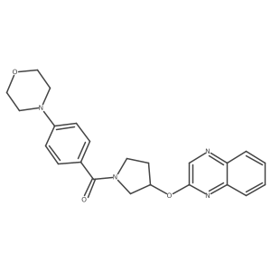 2-({1-[4-(Morpholin-4-yl)benzoyl]pyrrolidin-3-yl}oxy)quinoxaline结构式