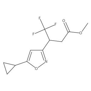Methyl 3-(5-cyclopropyl-1,2-oxazol-3-yl)-4,4,4-trifluorobutanoate结构式