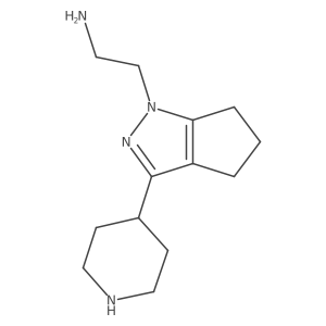 2-(3-(piperidin-4-yl)-5,6-dihydrocyclopenta[c]pyrazol-1(4H)-yl)ethan-1-amine Structure
