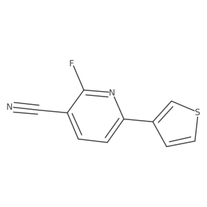 2-Fluoro-6-(thiophen-3-yl)pyridine-3-carbonitrile结构式