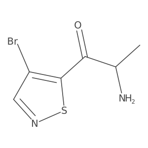 (2R)-2-amino-1-(4-bromo-1,2-thiazol-5-yl)propan-1-one Structure