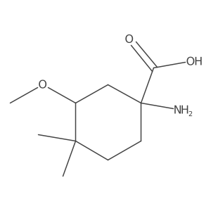 1-Amino-3-methoxy-4,4-dimethylcyclohexane-1-carboxylic acid结构式