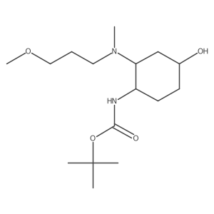 tert-butyl N-{4-hydroxy-2-[(3-methoxypropyl)(methyl)amino]cyclohexyl}carbamate Structure