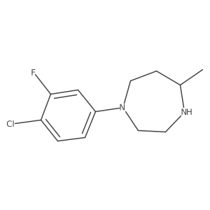 1-(4-Chloro-3-fluorophenyl)-5-methyl-1,4-diazepane结构式