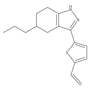 5-(5-propyl-4,5,6,7-tetrahydro-2H-indazol-3-yl)thiophene-2-carbaldehyde Structure