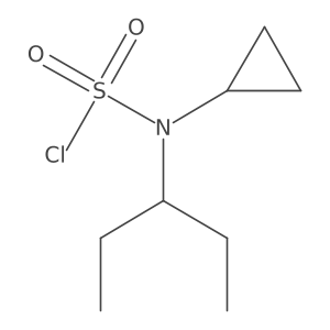 N-cyclopropyl-N-(pentan-3-yl)sulfamoyl chloride结构式