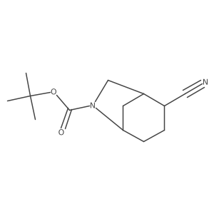 tert-Butyl 2-cyano-6-azabicyclo[3.2.1]octane-6-carboxylate Structure