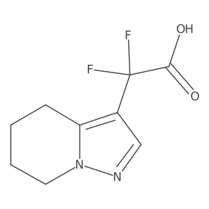 2,2-difluoro-2-{4H,5H,6H,7H-pyrazolo[1,5-a]pyridin-3-yl}acetic acid结构式