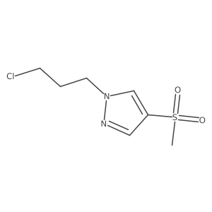 1-(3-chloropropyl)-4-methanesulfonyl-1H-pyrazole结构式