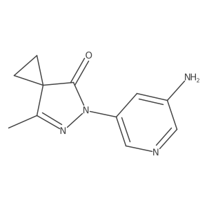 5-(5-Aminopyridin-3-yl)-7-methyl-5,6-diazaspiro[2.4]hept-6-en-4-one Structure