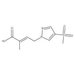 4-(4-methanesulfonyl-1H-pyrazol-1-yl)-2-methylbut-2-enoic acid结构式