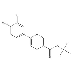 tert-butyl 4-(4-bromo-3-chlorophenyl)-3,6-dihydropyridine-1(2H)-carboxylate结构式