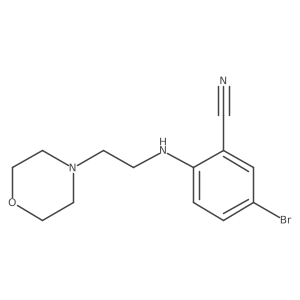 5-Bromo-2-(2-morpholinoethylamino)benzonitrile Structure