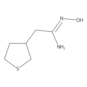 N-hydroxy-2-(thiolan-3-yl)ethanimidamide结构式