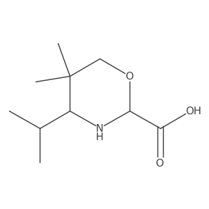 5,5-Dimethyl-4-(propan-2-yl)-1,3-oxazinane-2-carboxylic acid结构式