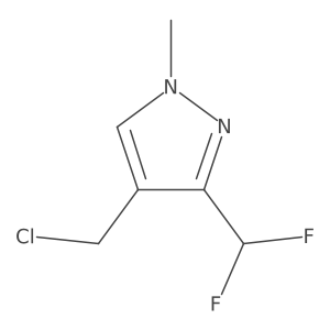 4-(chloromethyl)-3-(difluoromethyl)-1-methyl-1H-pyrazole Structure