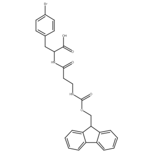 (2R)-3-(4-bromophenyl)-2-[3-({[(9H-fluoren-9-yl)methoxy]carbonyl}amino)propanamido]propanoic acid结构式