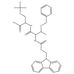 (2S)-2-[(2R,3S)-3-(benzyloxy)-2-({[(9H-fluoren-9-yl)methoxy]carbonyl}amino)butanamido]-3-(tert-butoxy)propanoic acid结构式