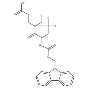 3-[N-ethyl-2-({[(9H-fluoren-9-yl)methoxy]carbonyl}amino)-4,4,4-trifluorobutanamido]propanoic acid结构式