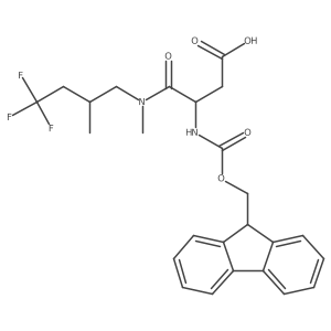 3-({[(9H-fluoren-9-yl)methoxy]carbonyl}amino)-3-[methyl(4,4,4-trifluoro-2-methylbutyl)carbamoyl]propanoic acid Structure