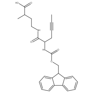 4-[2-({[(9H-fluoren-9-yl)methoxy]carbonyl}amino)hex-4-ynamido]-2-methylbutanoic acid Structure