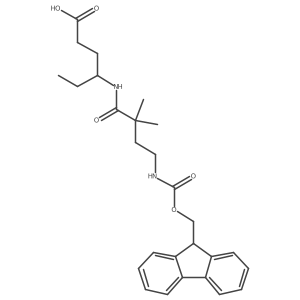 4-[4-({[(9H-fluoren-9-yl)methoxy]carbonyl}amino)-2,2-dimethylbutanamido]hexanoic acid Structure