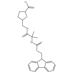 5-{[2-({[(9H-fluoren-9-yl)methoxy]carbonyl}amino)-2-methylpropanamido]methyl}oxolane-2-carboxylic acid结构式