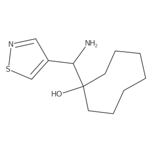 1-[Amino(1,2-thiazol-4-yl)methyl]cyclooctan-1-ol结构式