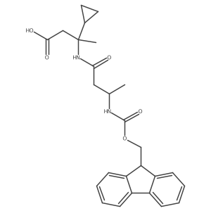 3-cyclopropyl-3-[3-({[(9H-fluoren-9-yl)methoxy]carbonyl}amino)butanamido]butanoic acid结构式