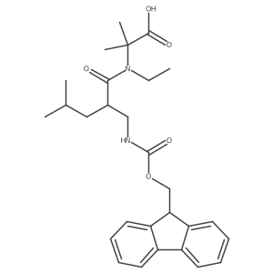 2-{N-ethyl-2-[({[(9H-fluoren-9-yl)methoxy]carbonyl}amino)methyl]-4-methylpentanamido}-2-methylpropanoic acid Structure