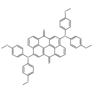 4,10-Bis(bis(4-methoxyphenyl)amino)naphtho[7,8,1,2,3-nopqr]tetraphene-6,12-dione结构式
