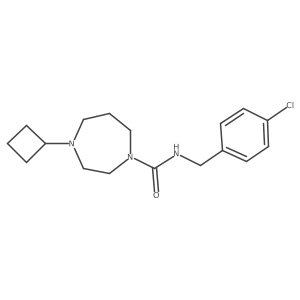 N-[(4-chlorophenyl)methyl]-4-cyclobutyl-1,4-diazepane-1-carboxamide Structure