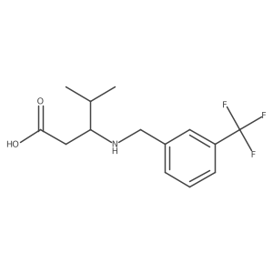 4-Methyl-3-({[3-(trifluoromethyl)phenyl]methyl}amino)pentanoic acid Structure