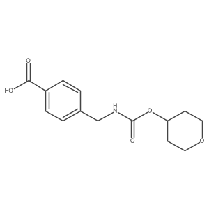 4-(((((Tetrahydro-2H-pyran-4-yl)oxy)carbonyl)amino)methyl)benzoic acid Structure